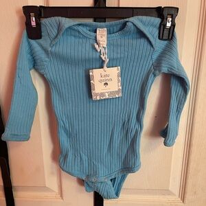 NWT Blue ribbed Kate Quinn bodysuit 18-24M